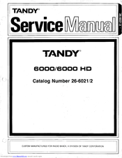 Tandy 6000 HD Service Manual