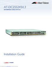 Allied Telesis AT-DC2552XSL3 Installation Manual
