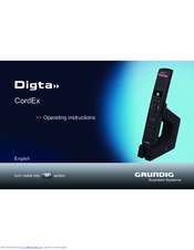 Grundig Digta CordEx Operating Instructions Manual