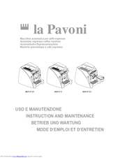La Pavoni Barat E Instruction And Maintenance Manual