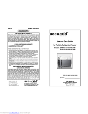 Accucold SPRF26 Use And Care Manual