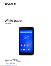Sony Xperia E4gdual E2043 White Paper