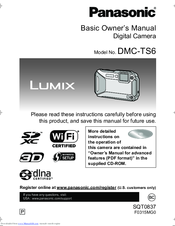 Panasonic DMC-TS6 LUMIX Basic Owner's Manual