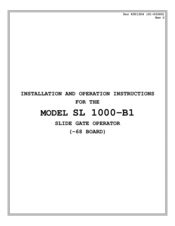 Chamberlain SL 1000-B1 Installation And Operation Instructions Manual