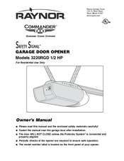 Raynor Safety signal 3220RGD Owner's Manual