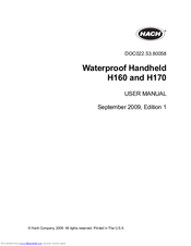 Hach H160 User Manual