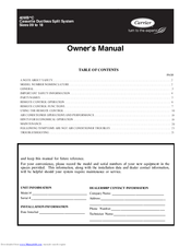 Carrier 40MBxC Series Owner's Manual