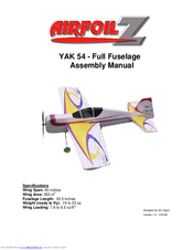 AirfoilZ YAK54 Assembly Manual