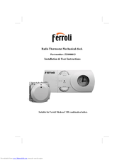 Ferroli ZU0800013 Installation & User's Instructions