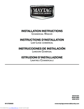 Maytag MVW18CS Installation Instructions Manual