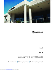 Lexus RC?F 2015 Warranty And Services Manual