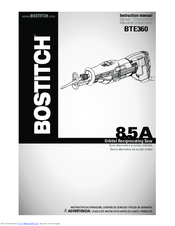 Bostitch BTE360 Instruction Manual