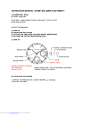 Citizen 6P22 Instruction Manual