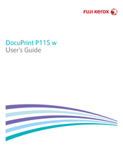 Fuji xerox DocuPrint P115 w Manuals | ManualsLib