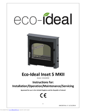 Eco-ideal Inset 5 MKII Instructions For Installation/Operation/Maintenance/Servicing