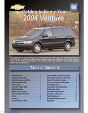 Chevrolet VENTURE 2004 Manuals | ManualsLib