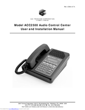 GAI-Tronics ACC2500 User And Installation Manual