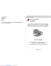Francotyp-Postalia ultimail Quick Install Manual