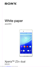 Sony Xperia Z3+ E6553 White Paper