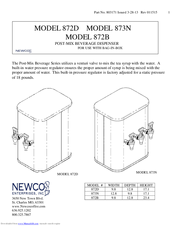 Newco 872B User Manual