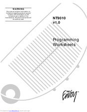 DSC Envoy NT9010 v1.0 Programming Worksheet