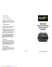 Wasp WPL205 Quick Start Manual