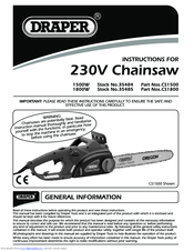 Draper cs1800 Instructions Manual