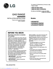 LG LRG3095ST/SB/SW Installation Instructions Manual