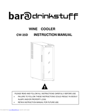 Bar@drinkstuff CW-35D Instruction Manual
