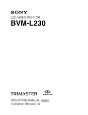 Sony BVN-L230 Operation Manual