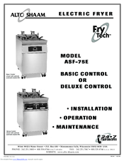 Alto-Shaam FryTech ASF-75E Installation Operation & Maintenance