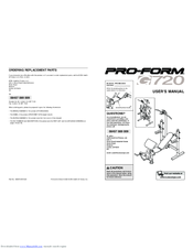 Pro-Form G720 User Manual