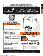 Continental Fireplaces CHD4N Installation And Operating Instructions Manual