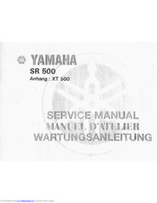 Yamaha SR 500 Service Manual