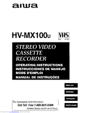 Aiwa HV-MX100 Operating Instructions Manual