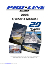 Pro-Line Boats 29 Express Owner's Manual