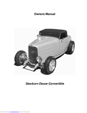 Dearborn Deuce Convertible Owner's Manual