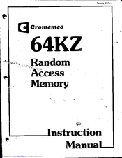 Cromemco 64KZ Instruction Manual