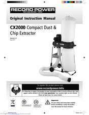 Record Power CX2000 Original Instruction Manual