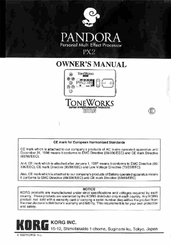 ToneWorks Pandora PX2 Owner's Manual
