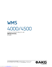AKG WMS 4500 Service Manual