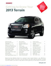GMC 2013 Terrain Getting To Know Manual
