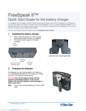 ClearCom FreeSpeak II Quick Start Manual