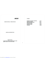 Akai WM003ATW60 Operation Manual