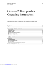 Genano 200 Operating Instructions Manual