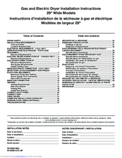 Maytag MGDB755DW Installation Instructions Manual