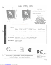 Karma 454II XV User And Installation Manual