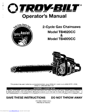 Troy-Bilt TB4920CC Operator's Manual