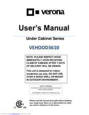 Verona VEHOOD3610 User Manual