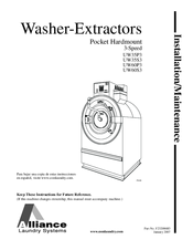 Alliance Laundry Systems UW60S3 Installation & Maintenance